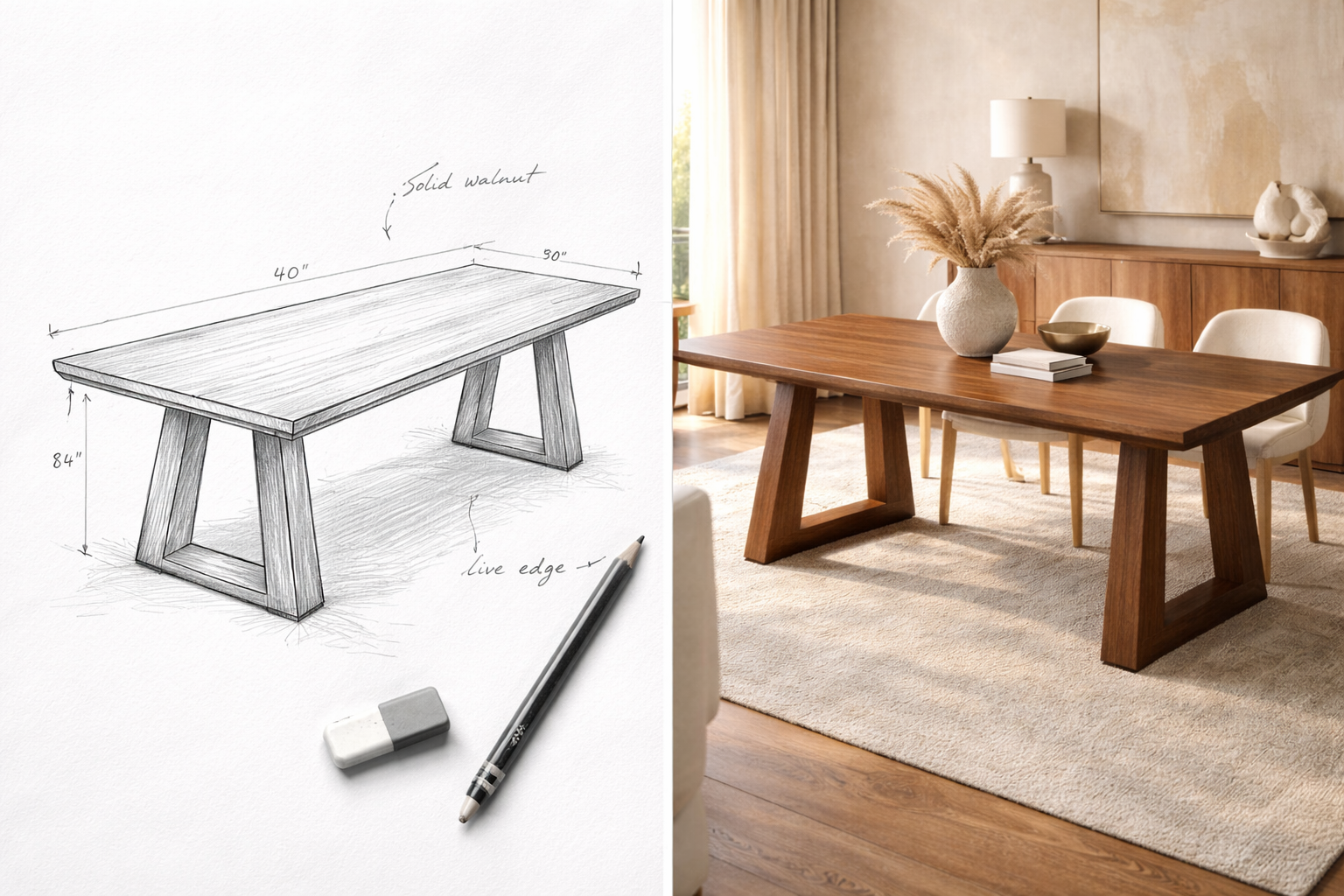 Custom furniture — from sketch to finished product